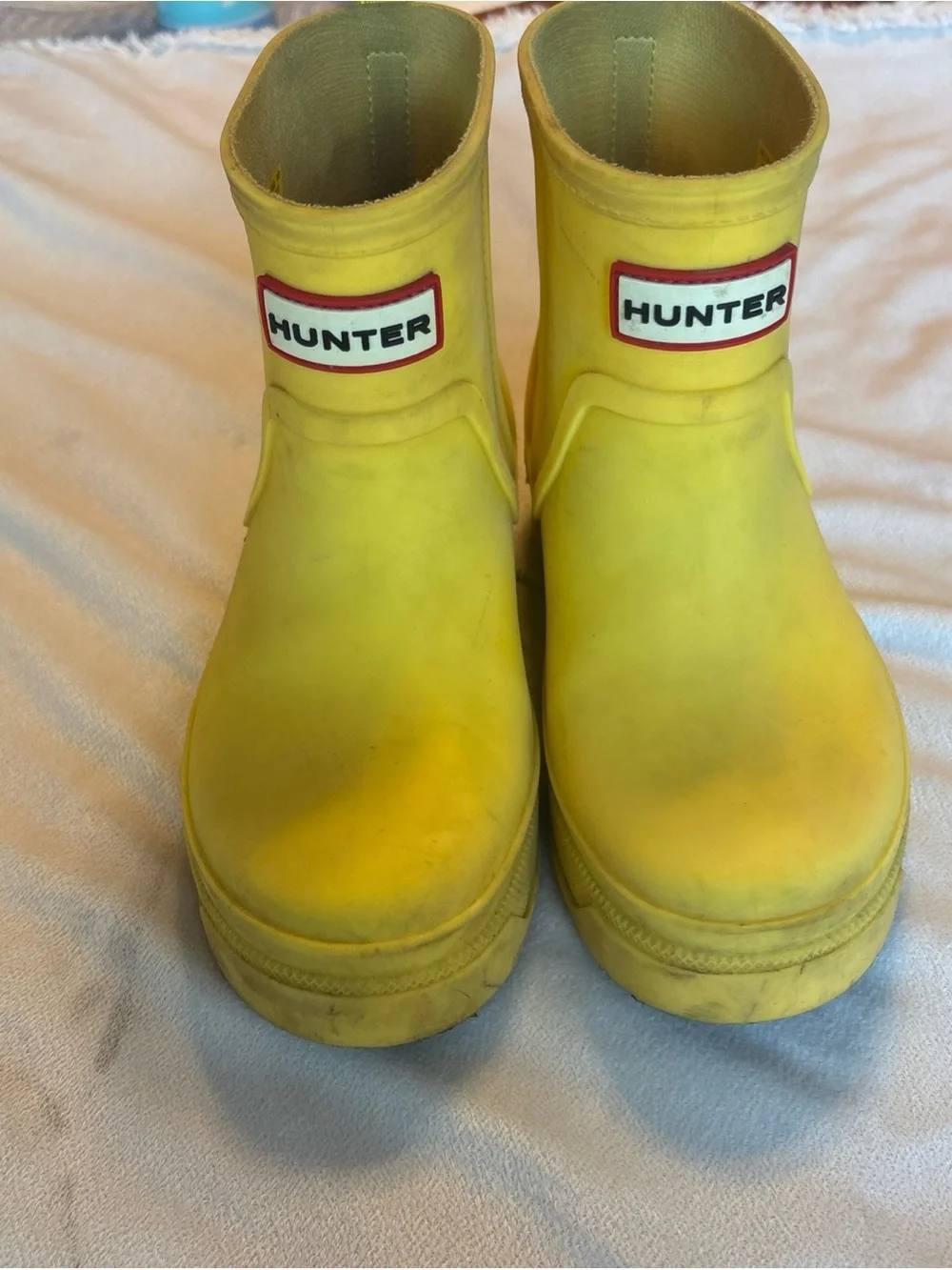Hunter Kids Yellow Short Rain Boots